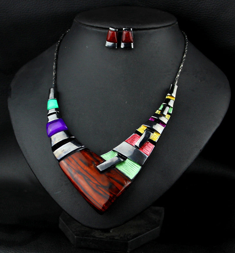 big jewelry necklace earrings set