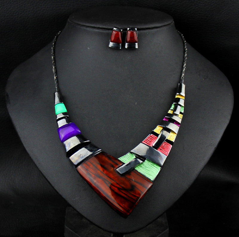 big jewelry necklace earrings set