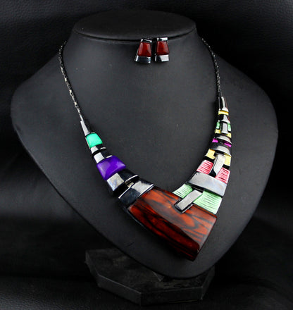 big jewelry necklace earrings set