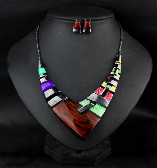 big jewelry necklace earrings set