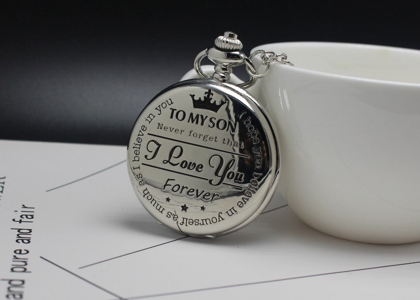 TO MY SON LOVE FOREVER Quartz Pocket Watch