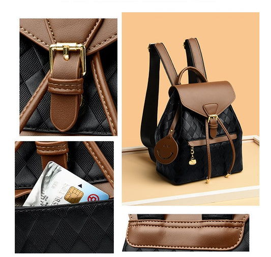 Retro Contrast Color Handbag Fashionable And Versatile Travel