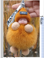 Fur Pendant Sleeping Baby Backpack Pendant