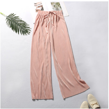 High waist vertical spring and summer casual pants