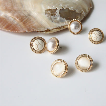 Pearl stone earrings