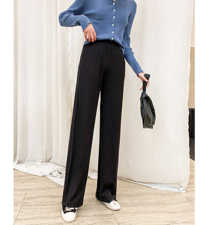 Ice silk wide leg pants