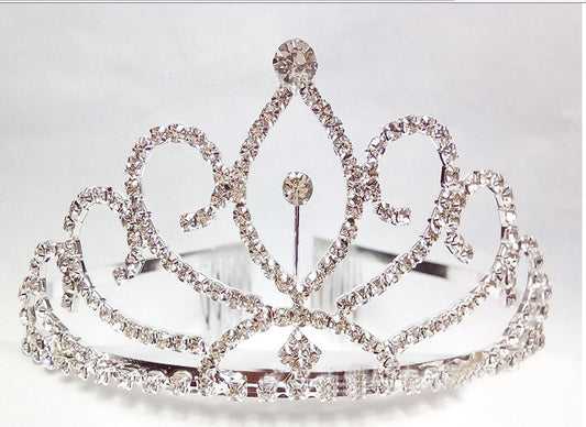 Korean bride crown diamond wedding jewelry chain claw crown classic hair headdress