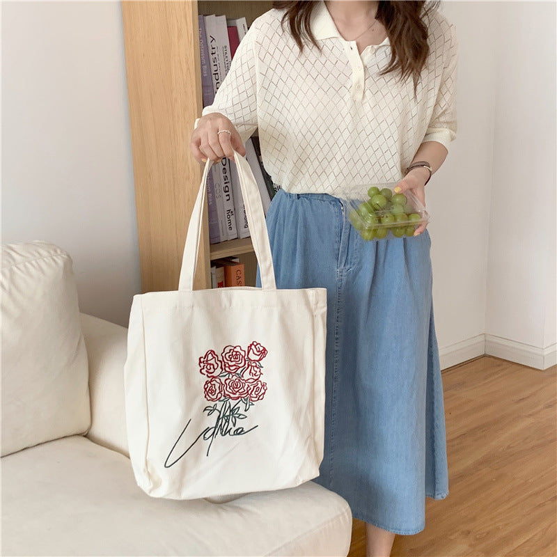 Rose Vintage Canvas Bag