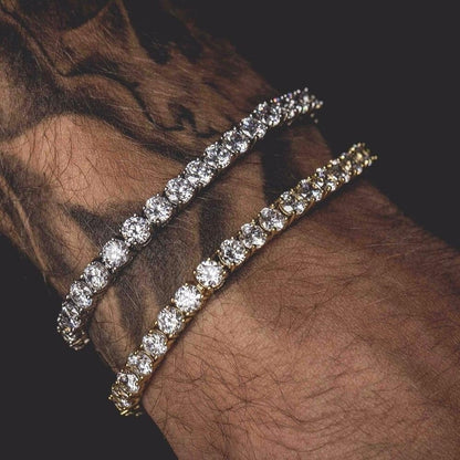 Hip Hop Bracelet Iced Out Single Row Rhinestones Chain