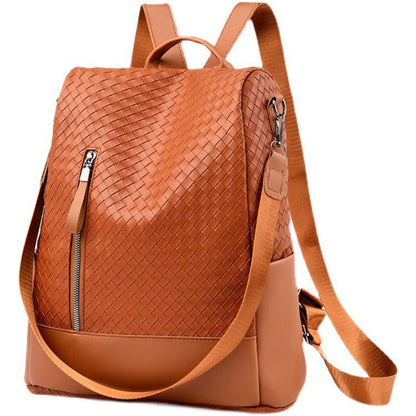 Retro Fashion Woven One Shoulder Portable Backpack