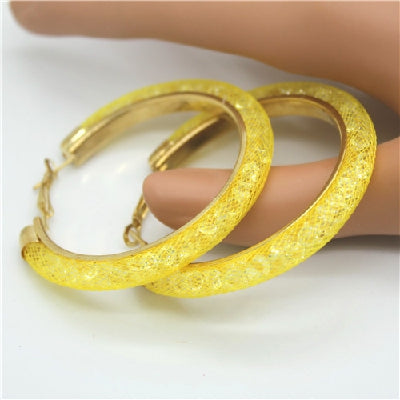 Crystal Mesh Chain Earring