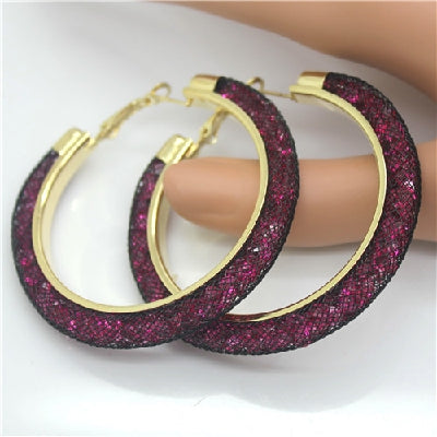 Crystal Mesh Chain Earring