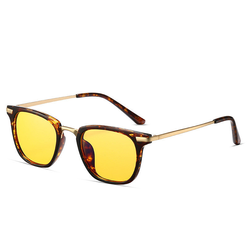 Square Frame Anti-blue Light Yellow Lens Glasses