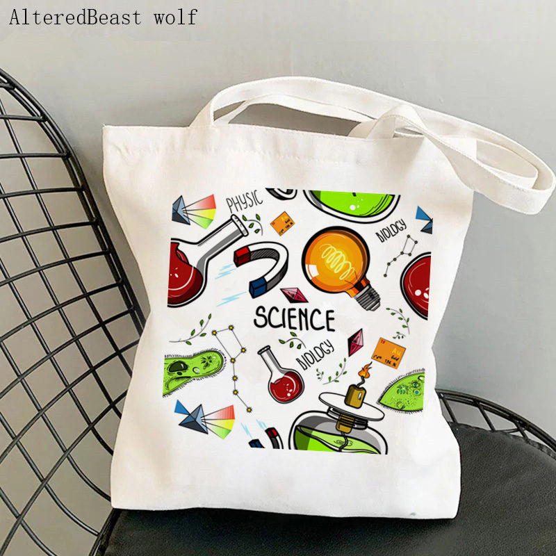 Canvas Tote Bag Pattern Environment-friendly Shopping Large Capacity