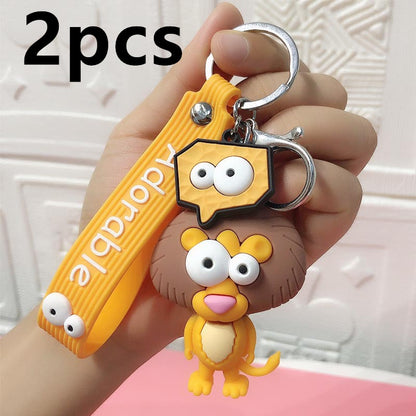 Cute Elephant Keychain Cute Cartoon Cow Car Key Chain