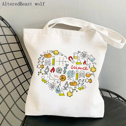 Canvas Tote Bag Pattern Environment-friendly Shopping Large Capacity