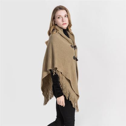 Winter Loose Kimono Cardigan Long Sleeveless Shawl