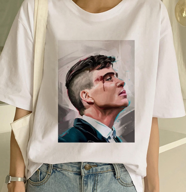 Peaky Blinder Peripheral Printed T-shirt Male And Female Couple Short Sleeve T-shirt