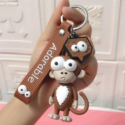 Cute Elephant Keychain Cute Cartoon Cow Car Key Chain