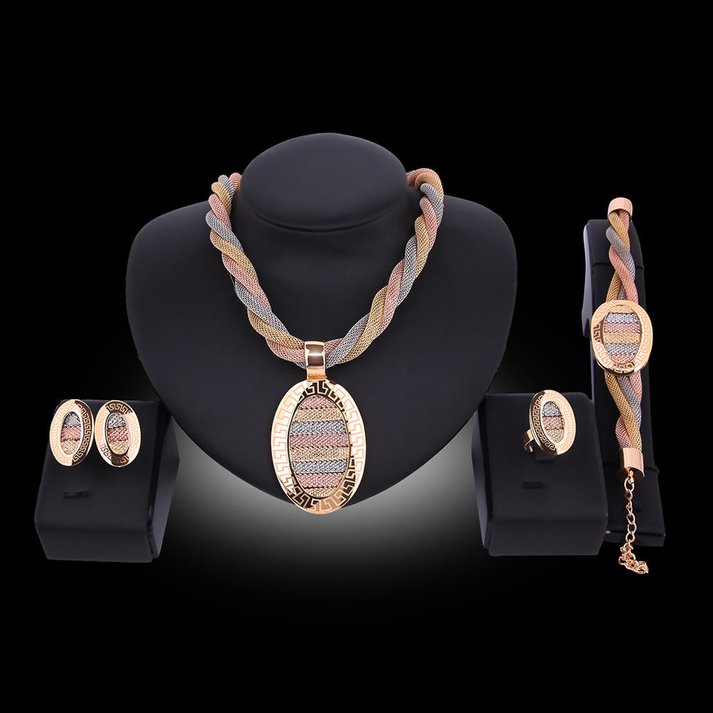 Four-piece Necklace  Earrings And Bracelets