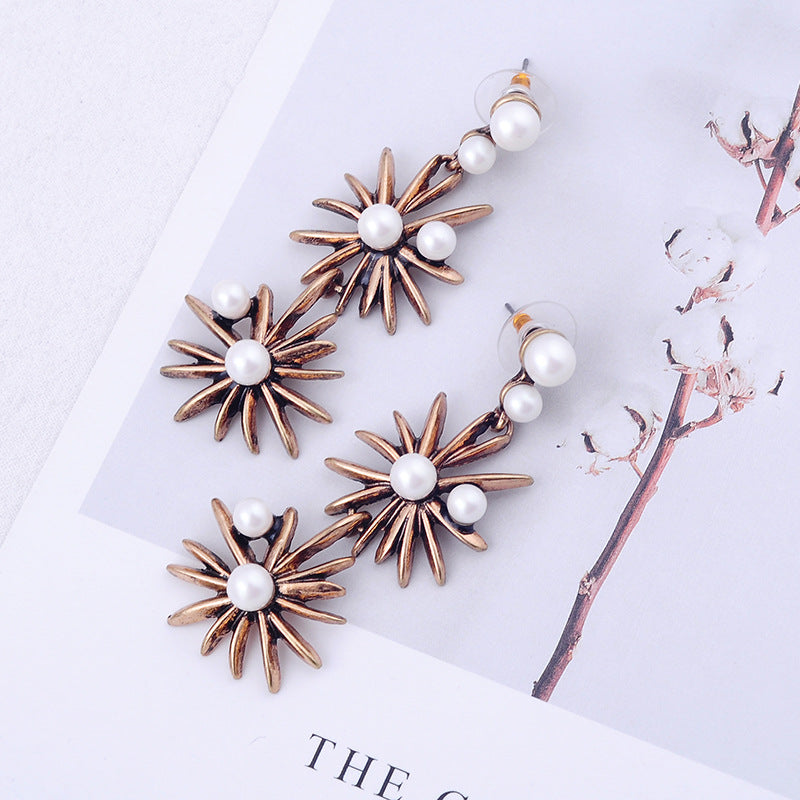 Pearl Alloy Stud Earrings