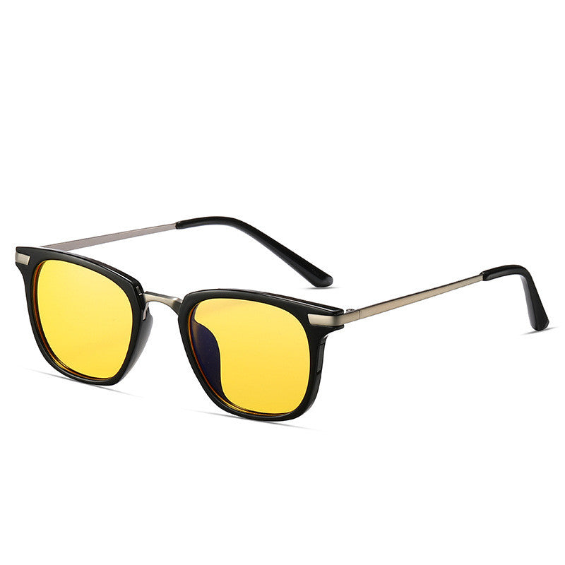 Square Frame Anti-blue Light Yellow Lens Glasses