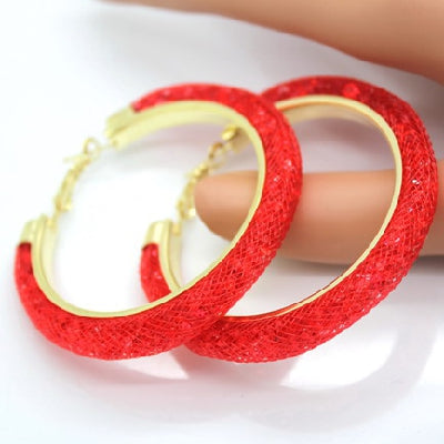 Crystal Mesh Chain Earring