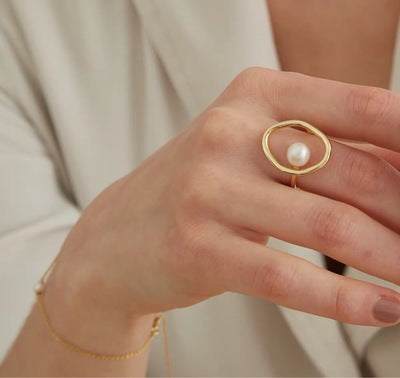 Ring pearl ring