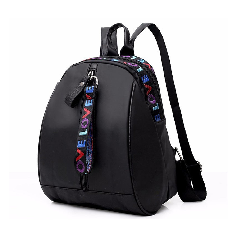 Leather Zipper Lady Schoolbag Anti Theft Backpacks Waterproof Shoulder Bag