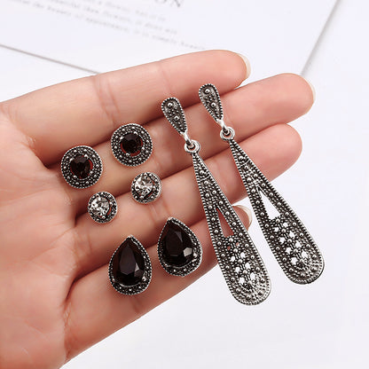 Bohemian Black Diamond Long Earring