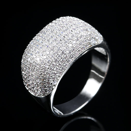 Fashionable Personality Luxury Micro-inlaid Diamond Ring