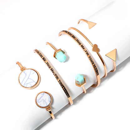 Love alloy fashion bracelet Women's 6-piece bracelet