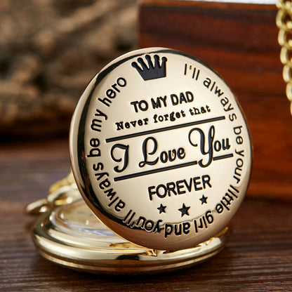 TO MY SON LOVE FOREVER Quartz Pocket Watch