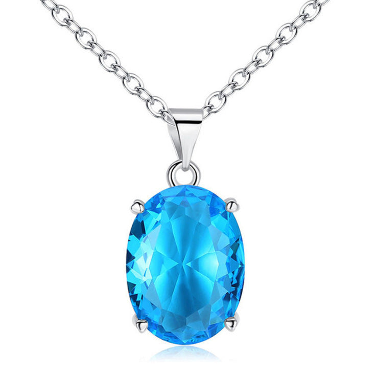 Crystal Zircon Pendant Necklace