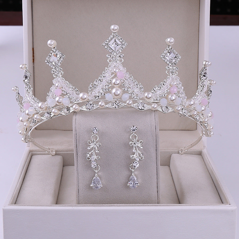 Bridal Crown and Earrings Set