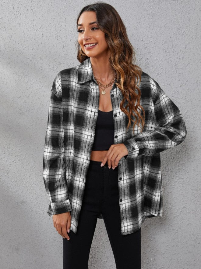 Casual Jacket Long Sleeve Plaid Shirt