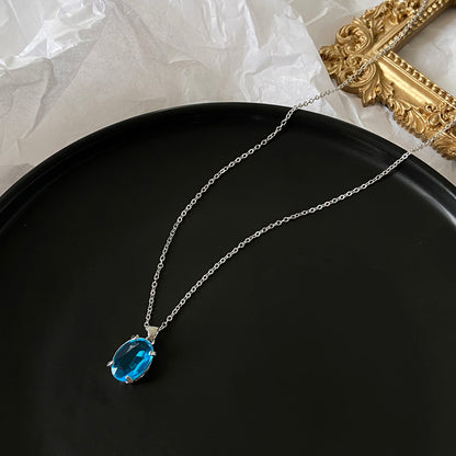 Crystal Zircon Pendant Necklace