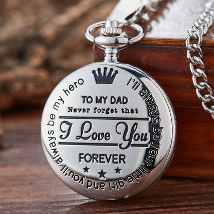 TO MY SON LOVE FOREVER Quartz Pocket Watch