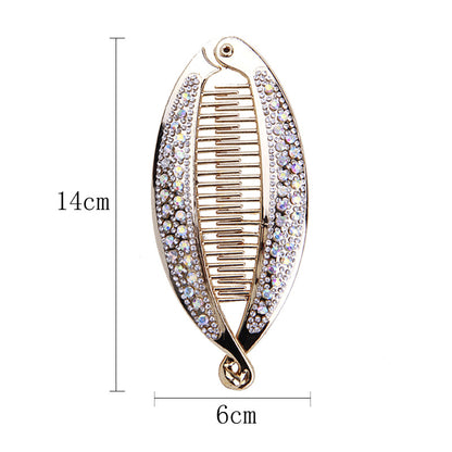 Popular Diamond Rhinestone Electroplating Fish Banana Hair Clip