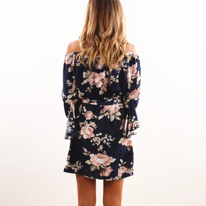 Printed Loose Belt Dress