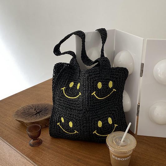 Straw Bag Cute Handmade Shoulder Bag