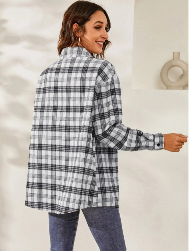 Casual Jacket Long Sleeve Plaid Shirt