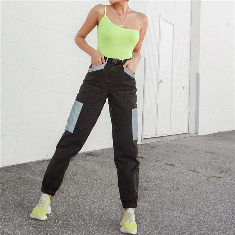 Contrast reflective trousers