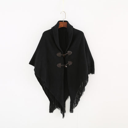 Winter Loose Kimono Cardigan Long Sleeveless Shawl