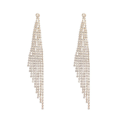 Diamond tassel earrings