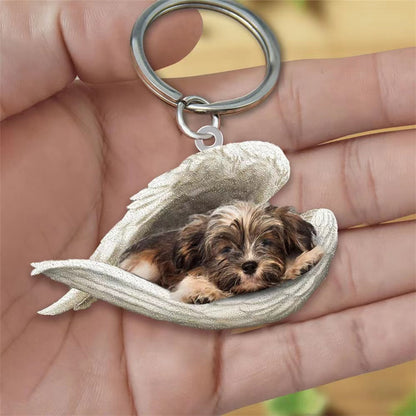 Sleeping Angel Pet Keychain