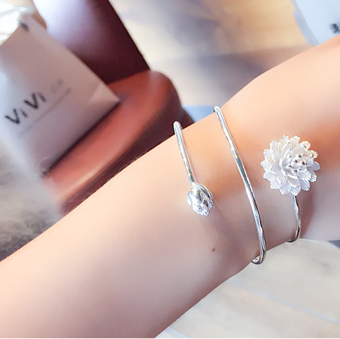 925 silver smart Lotus heart bracelet