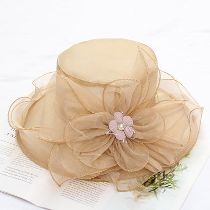 Floral Large Brim Foldable Beach Sun Hat