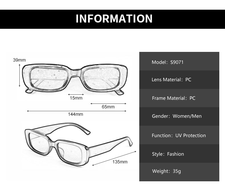 square small frame sunglasses