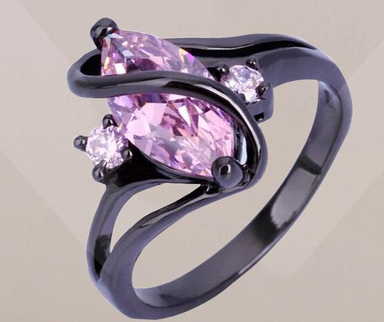 Popular Fashion Luxury Retro Purple Zircon CZ Color Crystal Ring